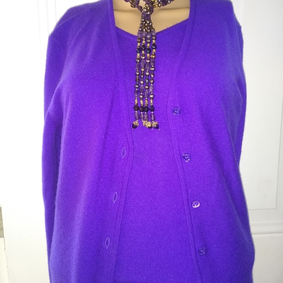 ESCADA S 36 2 PC 100% CASHMERE SWEATER CARDIGAN SET M - Picture 9 of 9